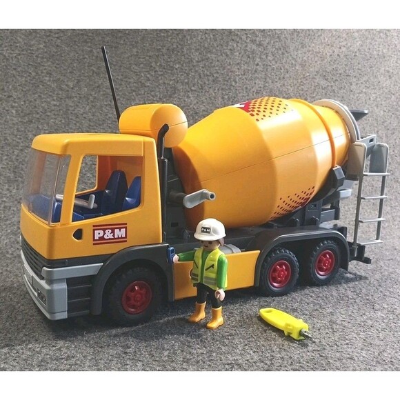 Playmobil 3263 P&M Cement Mixer Complete 2001 With Figurine - Picture 1 of 12